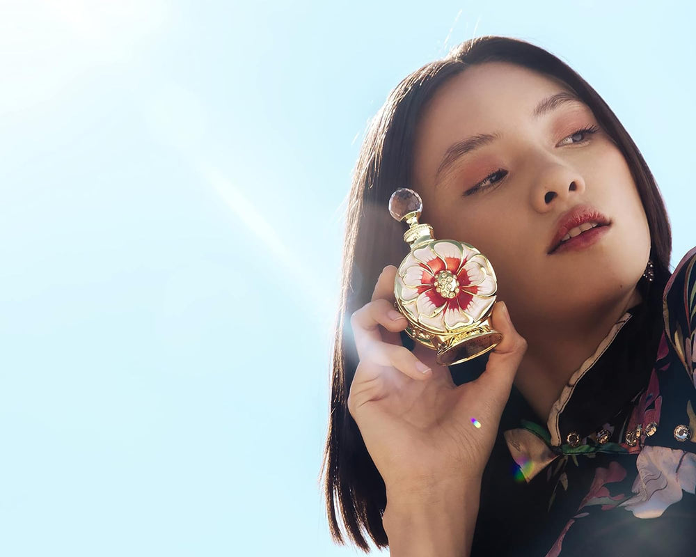 Layali Rouge applied to the wrist for a lasting aroma.