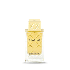 Swiss Arabian Shaghaf feminine bottle closeup highlighting premium design for daily wear