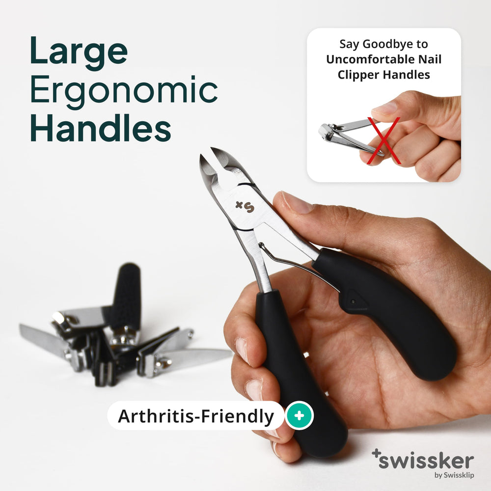 Swissker toenail clippers large mouth open for thick nails