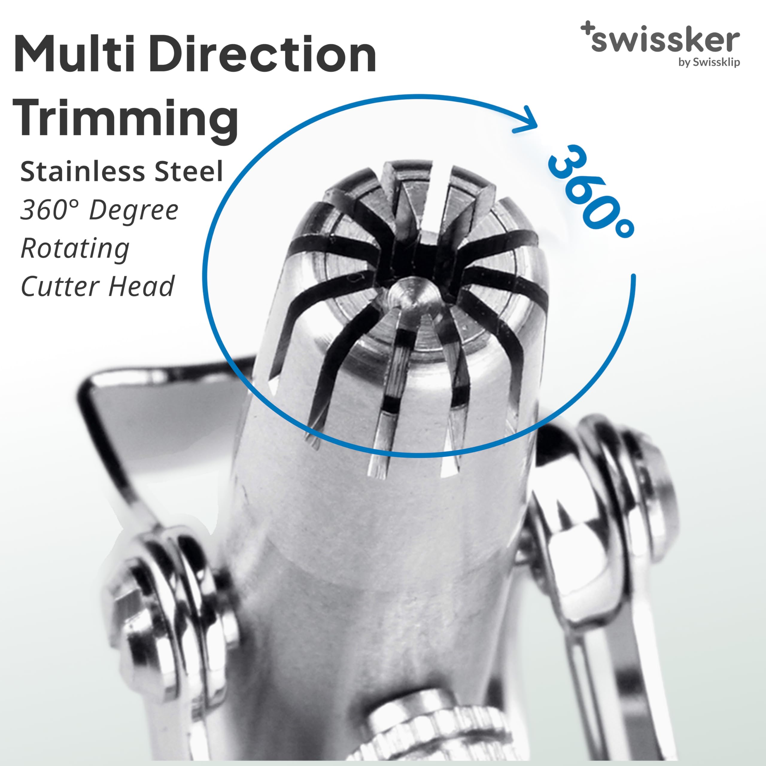 Swissklip Swissker ear hair remover in compact form for easy maintenance