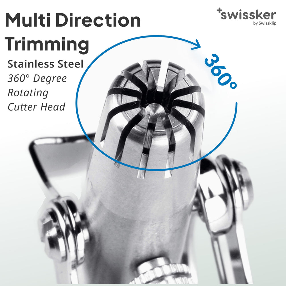 Swissklip Swissker ear hair remover in compact form for easy maintenance