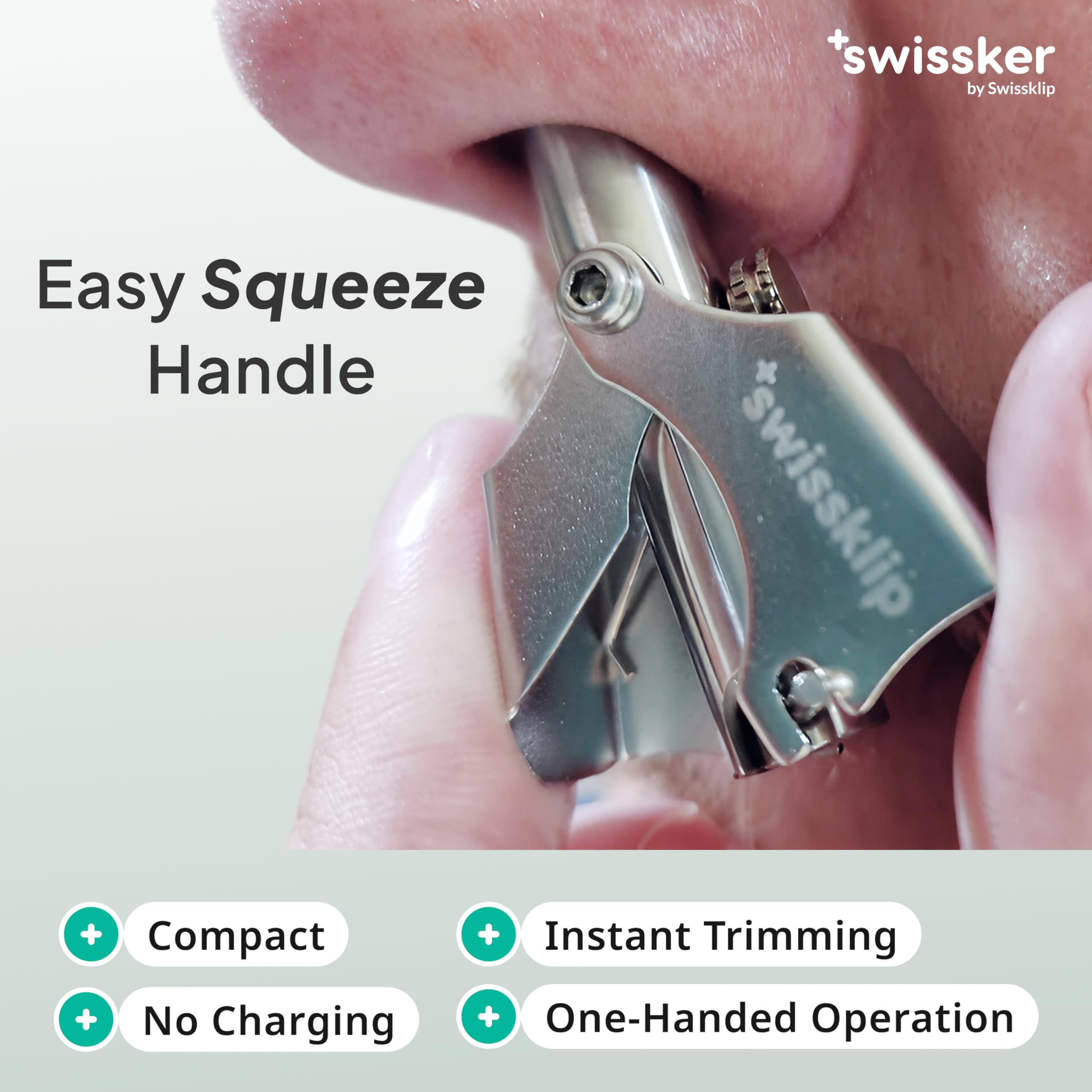 Swissklip Swissker rounded tip ensures safe grooming for nose and ears