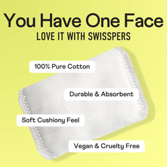 Swisspers Pillows for nails, precise swabbing without fibers.