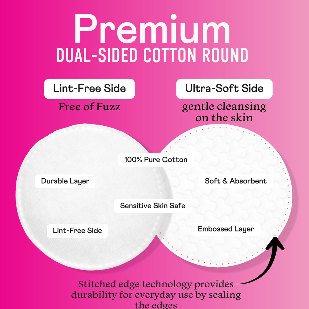Swisspers Premium Cotton Rounds nail polish removal with cushiony softness