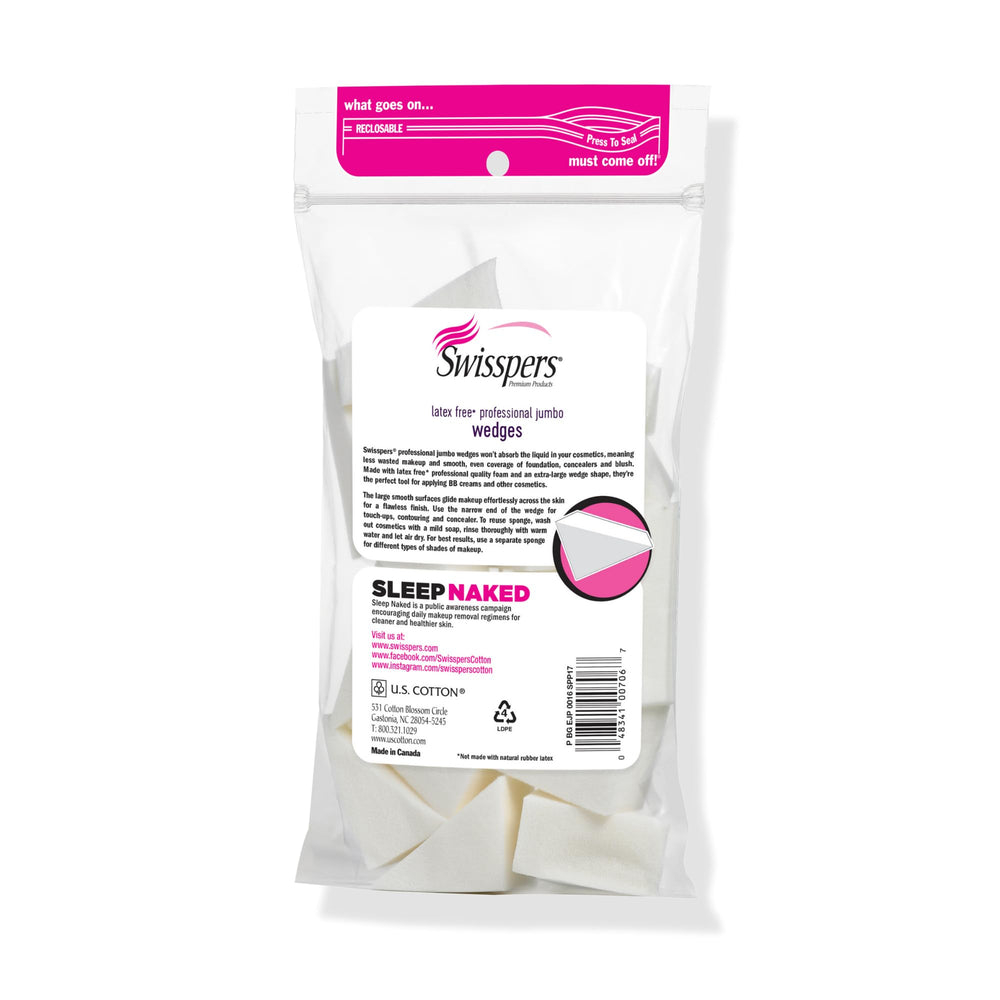 Swisspers wedges are washable and reusable for ongoing use