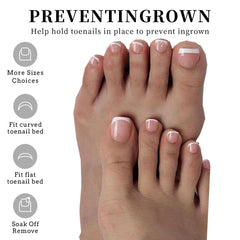 SWRITATSK Frances-dedos-pie: perfectas para fiestas y reuniones sin esmalte.