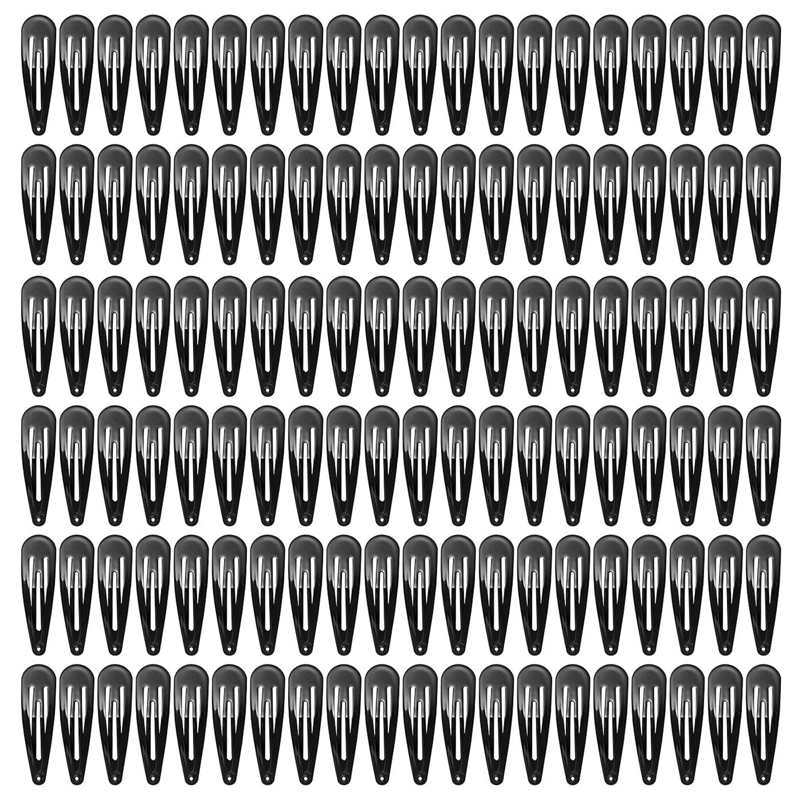 SWSTINLING 120-pack black hair clips front view for reliable hold during styling