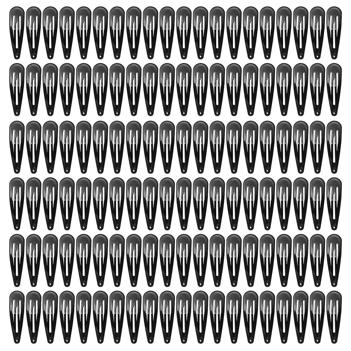 SWSTINLING 120-pack black hair clips front view for reliable hold during styling