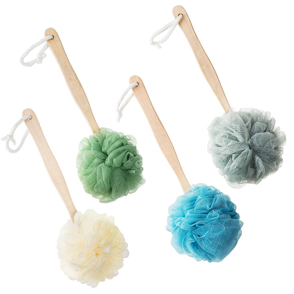 SWSTINLING lufa grande con mango largo para exfoliar la espalda con comodidad