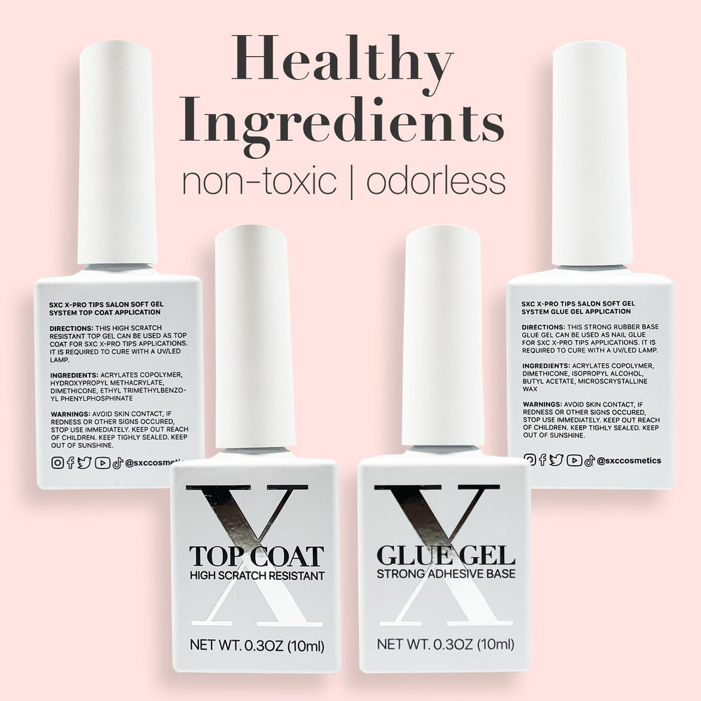 SXC Cosmetics pink French Tip nails event-ready finish for occasions