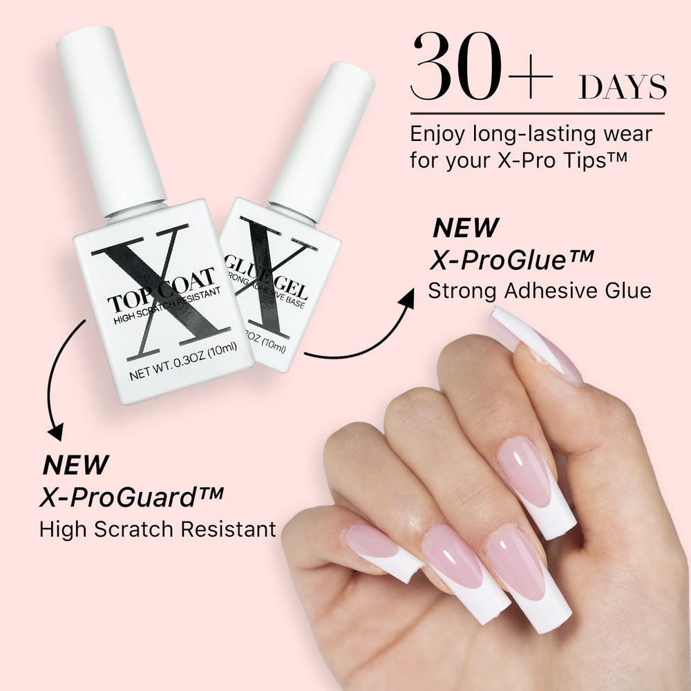 SXC Cosmetics pink French Tip nails pink tips convey timeless elegance
