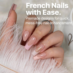 SXC ST117KIT nails on hand showcasing natural-looking wear and quick styling