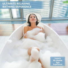 SXIIRO full-body bath pillow memory foam core delivers plush support