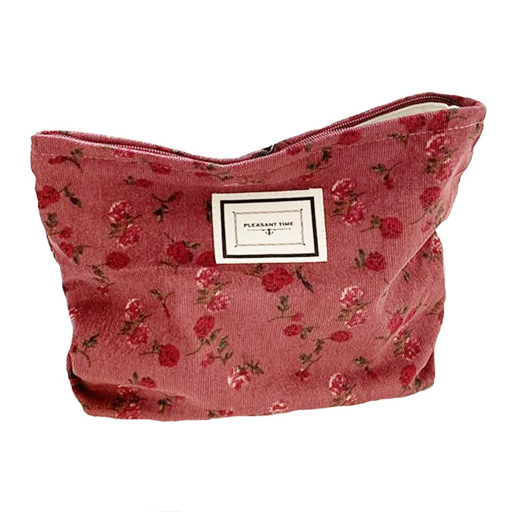SxoSyo dark red cosmetic bag front view for organized travel