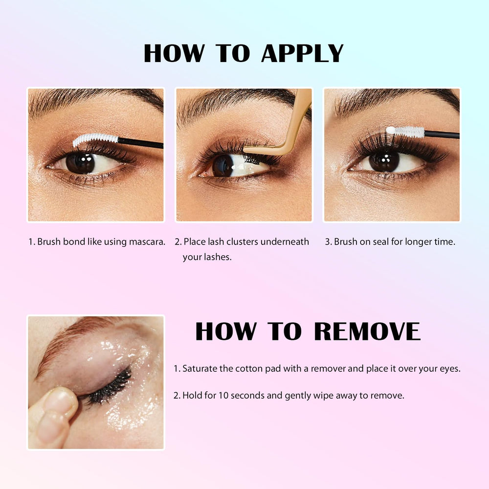 SY SHUYING Seal-application shows secure, all-day lash set.