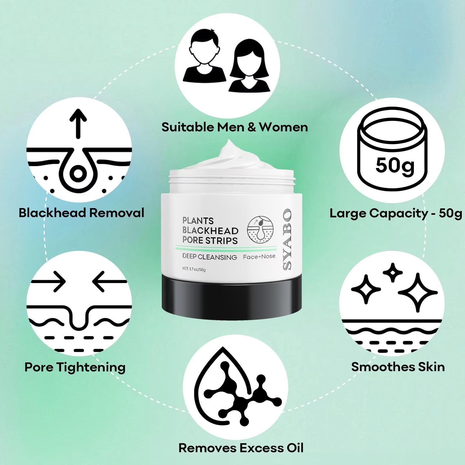 SYABO fórmula aloe vera y hamamelis para piel suave.