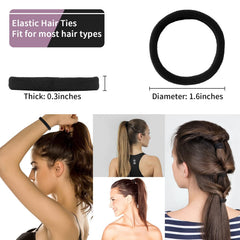 SYGY seamless cotton hair tie close-up showing gentle texture.