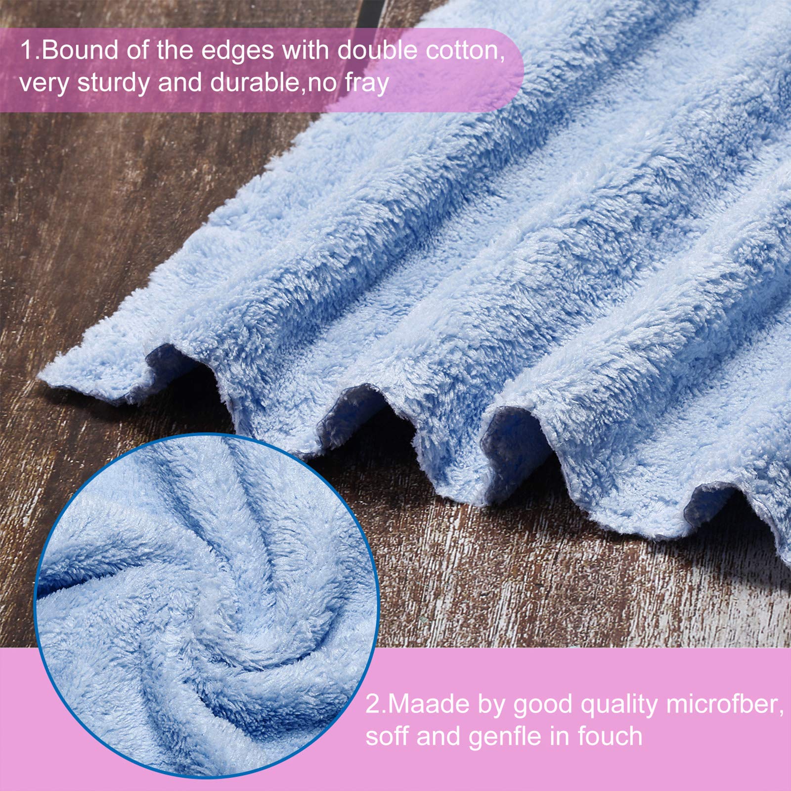 Syhood green face wash cloths, eco-friendly microfiber for quick cleanups.