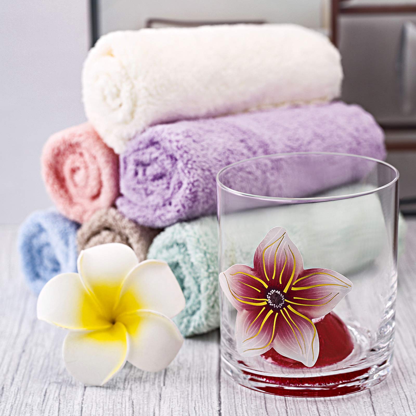 Syhood pink face wash cloths, gentle exfoliation for makeup removal.