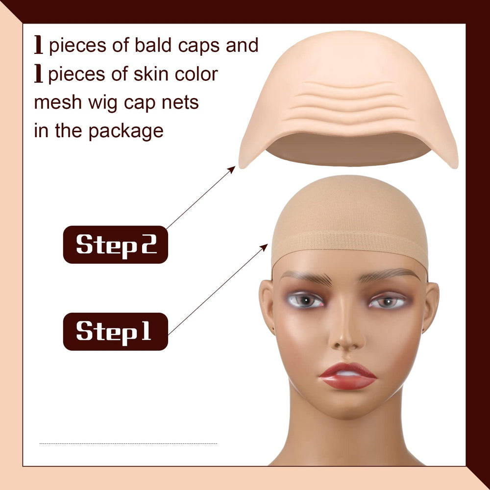 Syhood bald cap close-up showing realistic skin-tone finish