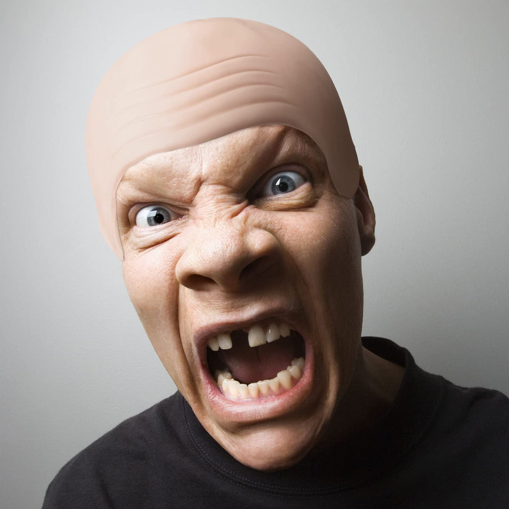 Syhood bald cap edge sealing for seamless, skin-like finish