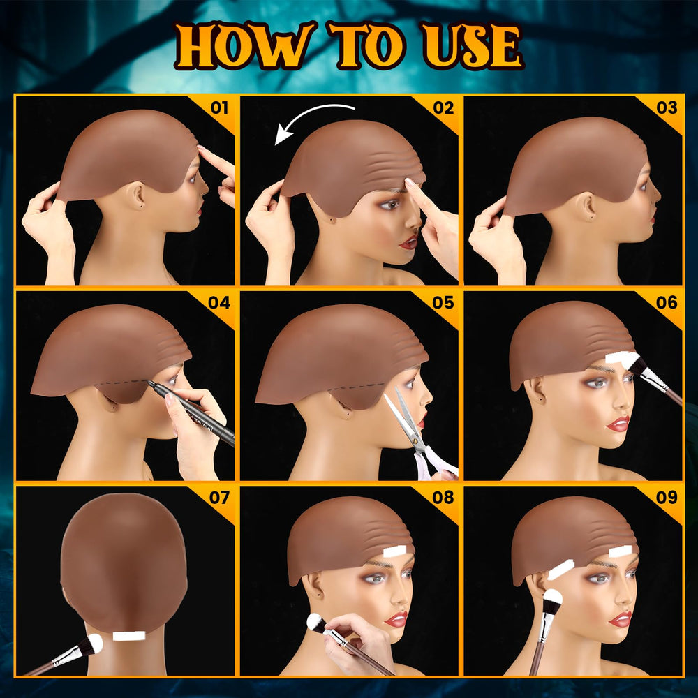 Syhood bald cap suited for Halloween costume and cosplay