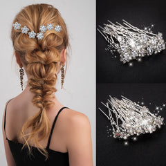 Syhood crystal dancing-stone pin brightens formal updos with shine