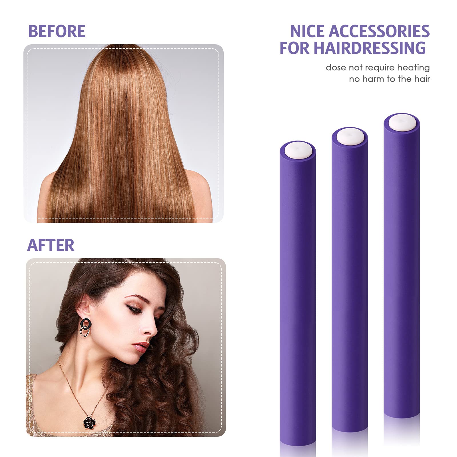 Syhood bright-color curling rods set enables quick DIY curls.