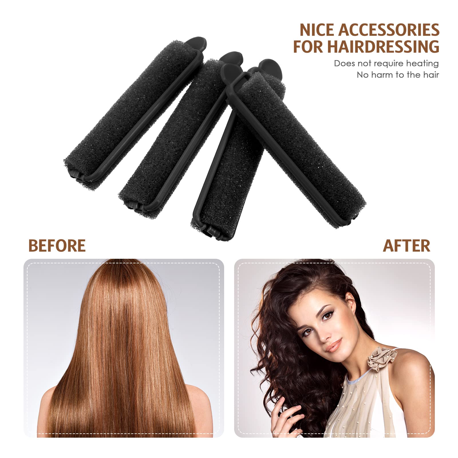 Syhood overnight curling with foam rollers for lasting curls