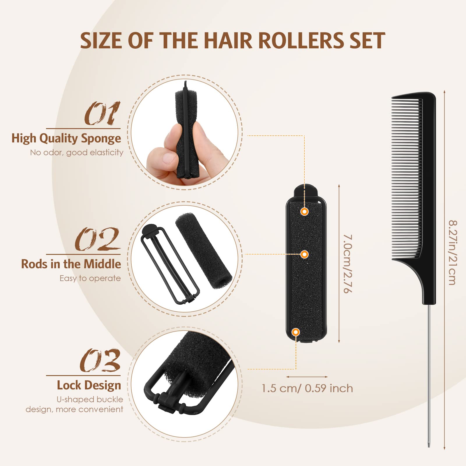 Syhood soft foam sponge hair roller close-up showing gentle material
