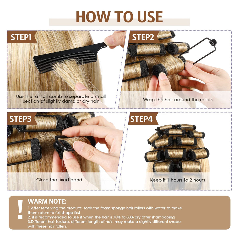 Syhood stainless steel rat-tail comb included for precise styling