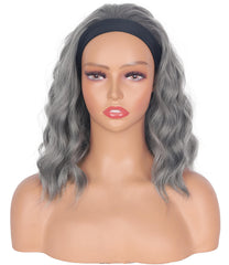 SYMEIW short wavy bob headband wig ideal for quick daily styling.