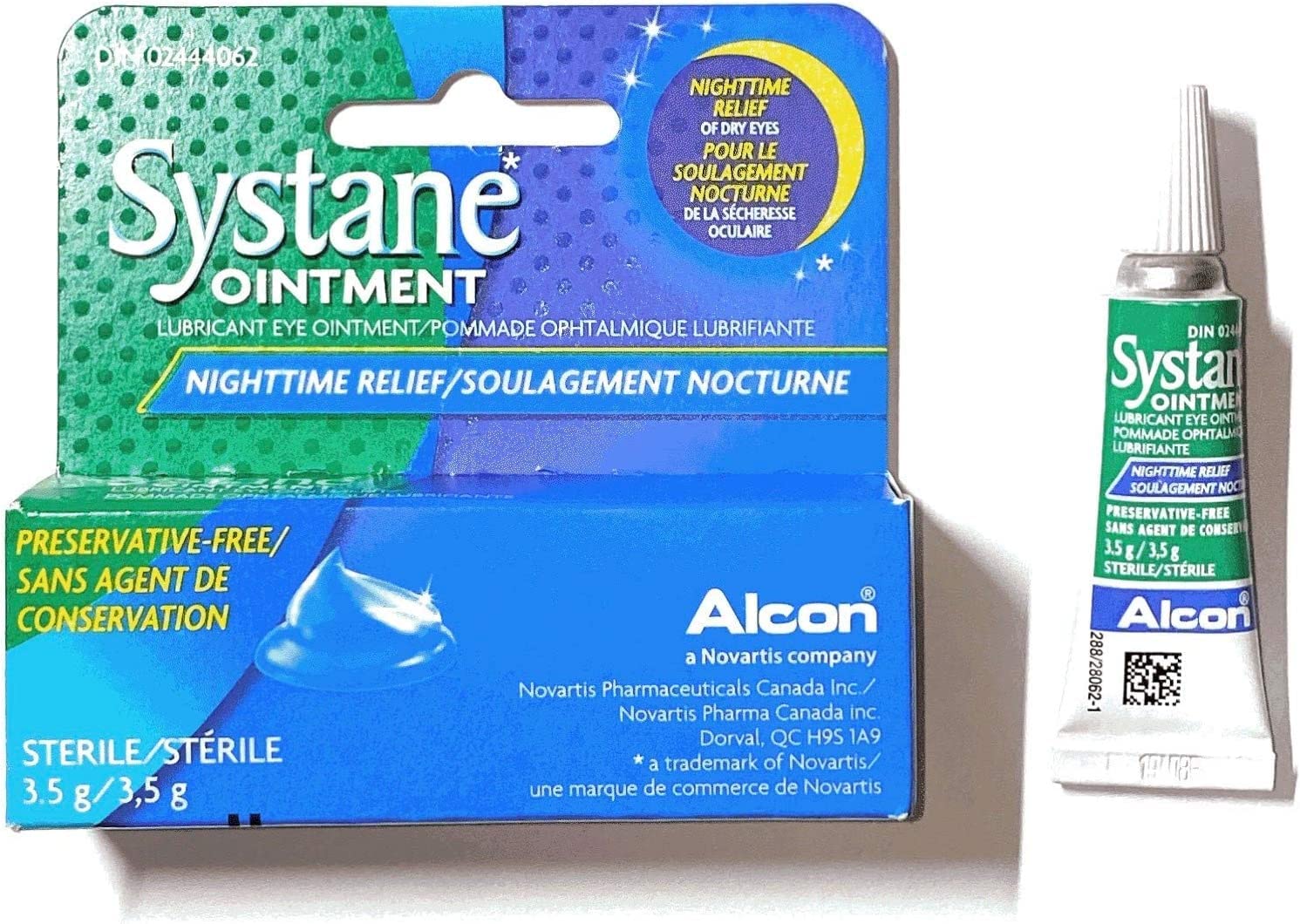  applicator dispensing demonstration of Systane Nighttime Eye Ointment for nightly use