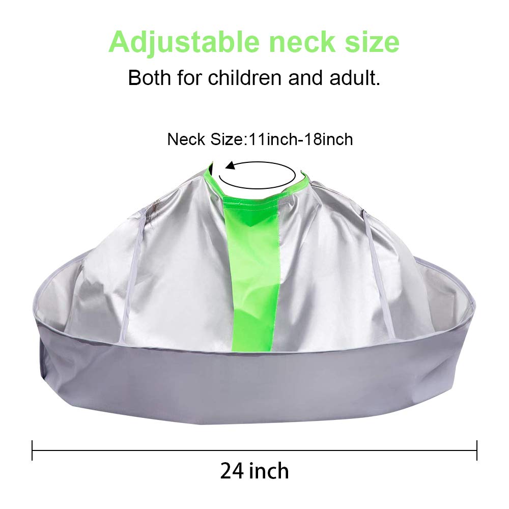 SZHSTC wipe-clean nylon cape for quick cleanup after each haircut.