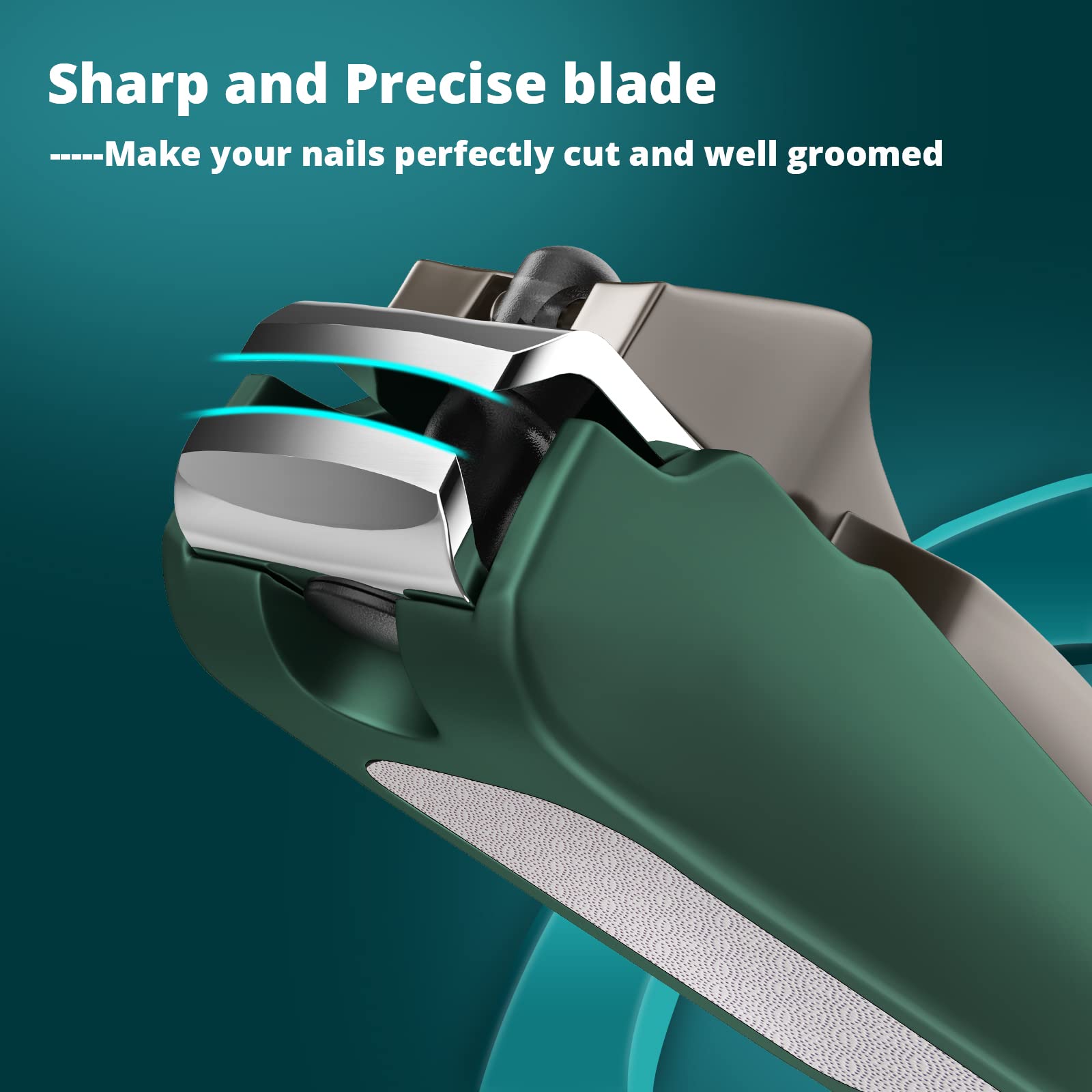 SZQHT fingernail clipper with ergonomic grip for nails including thick nails