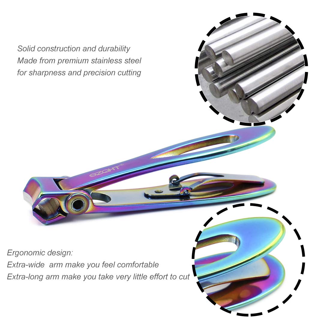 SZQHT clipper close-up showing strong stainless steel blade for precise cuts