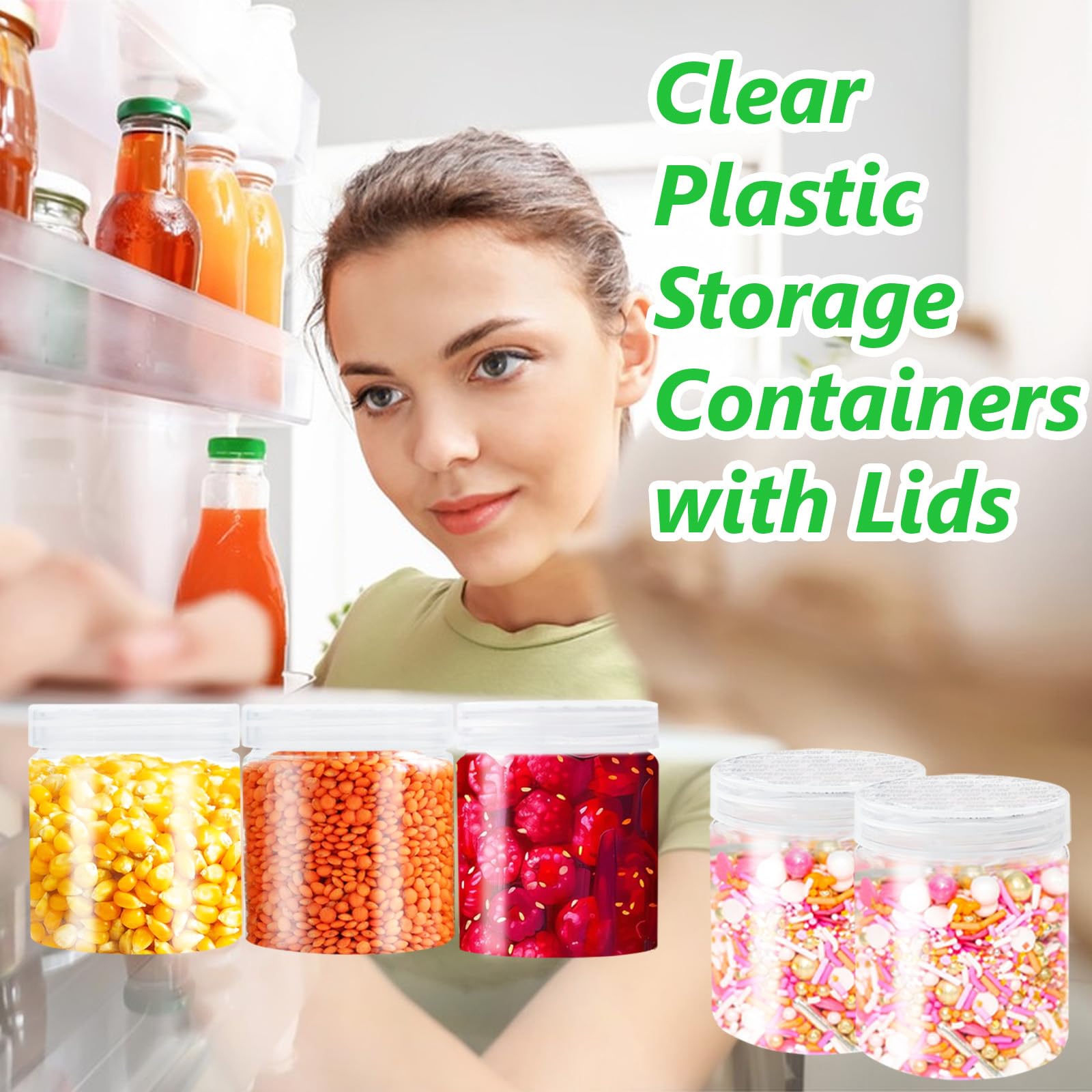 Szsrcywd reusable plastic jars simplify DIY slime storage.
