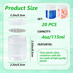 Szsrcywd wide-mouth jars with foam-lined lids for cosmetics.