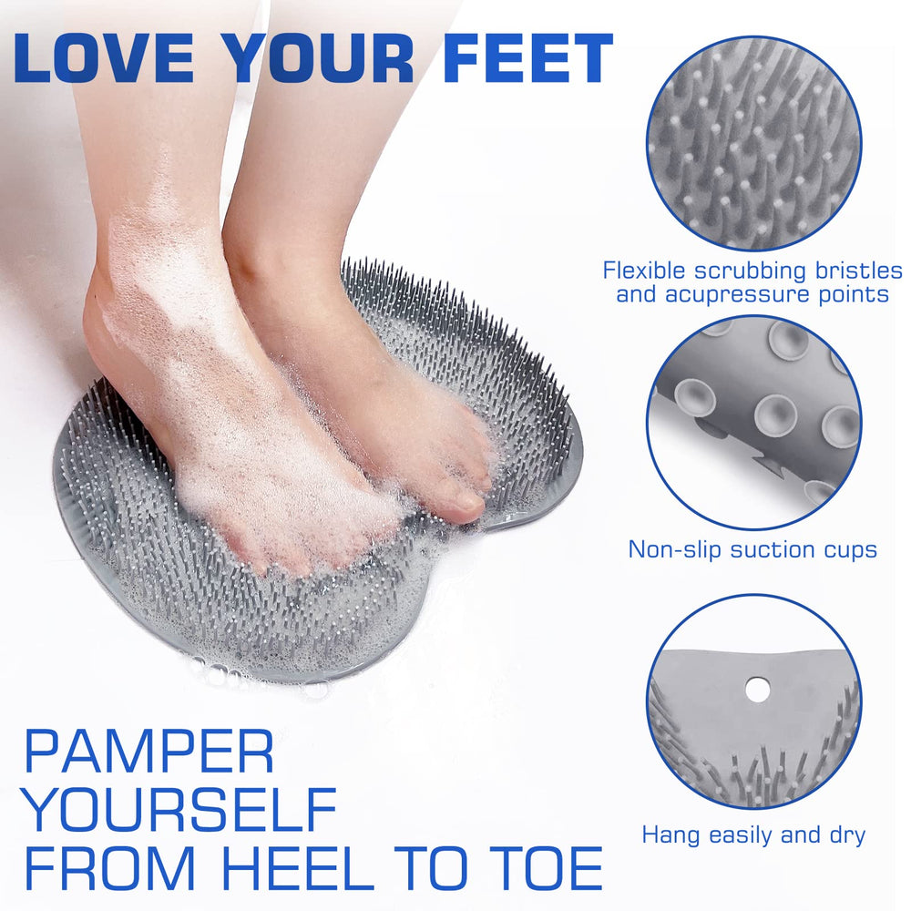 SZZYXD cepillo-pies-exfoliante en la ducha facilita la limpieza profunda