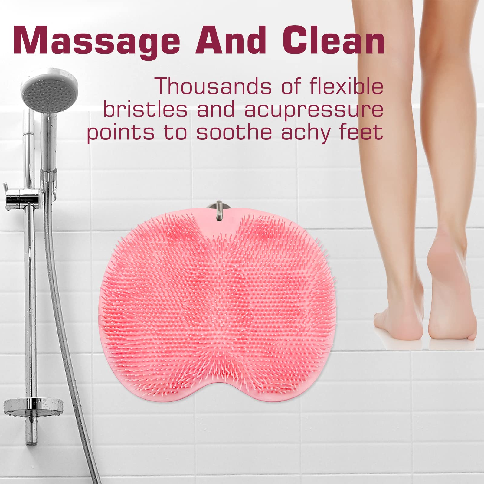 SZZYXD foot scrubber size 23x30 cm offering wide brush area