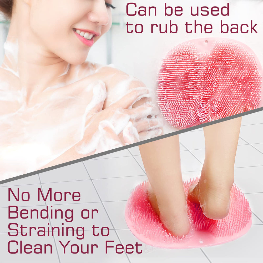 SZZYXD wall mounted foot scrubber with suction cups for secure fit