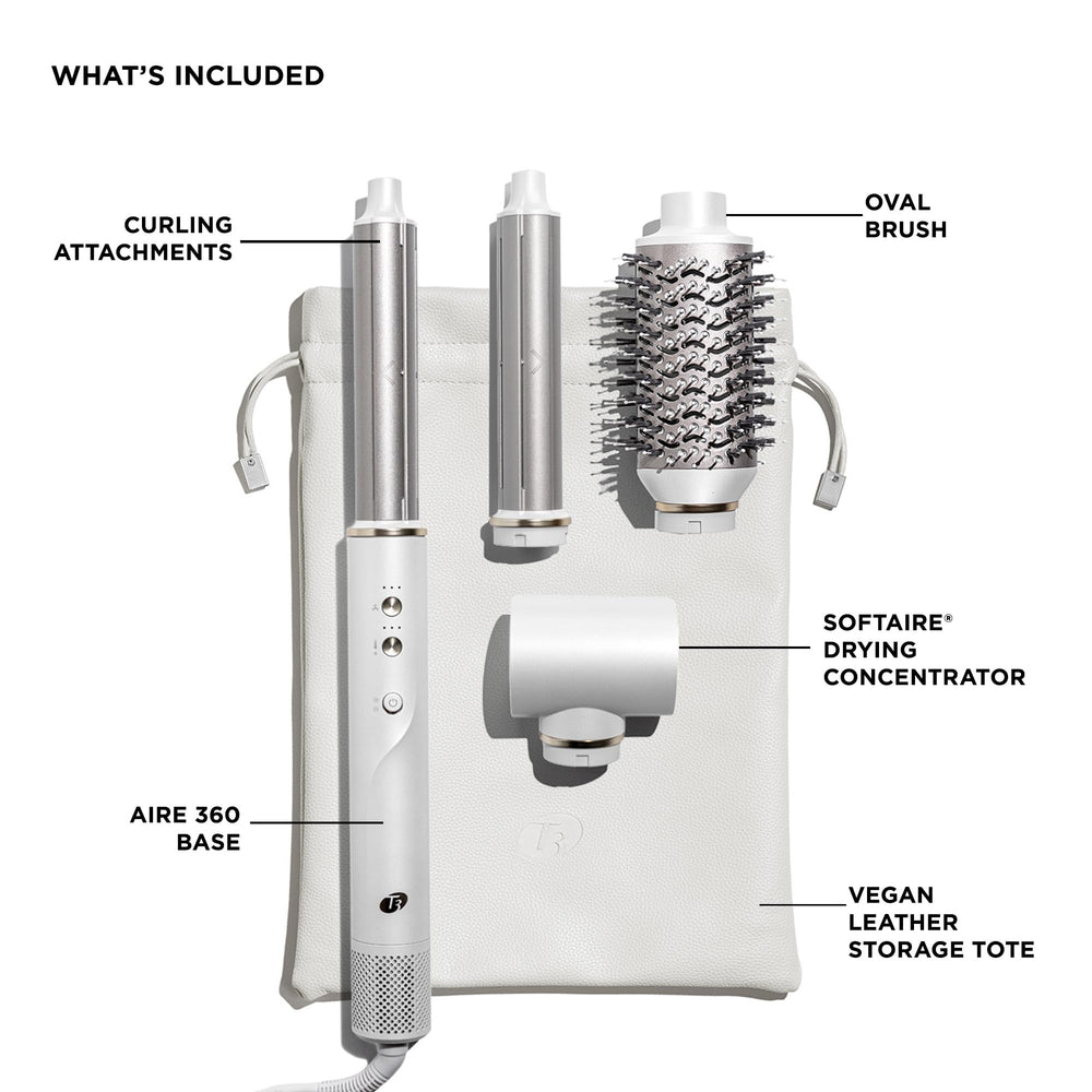T3 Aire 360 attachments shown for versatile air styling options.