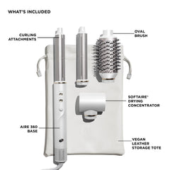 T3 Aire 360 attachments shown for versatile air styling options.
