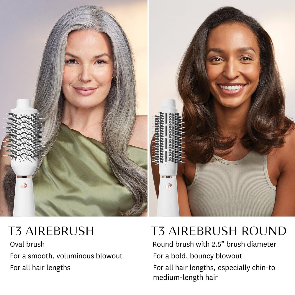 T3 AireBrush offers 3 heat and 2 speed settings for personalized styling.