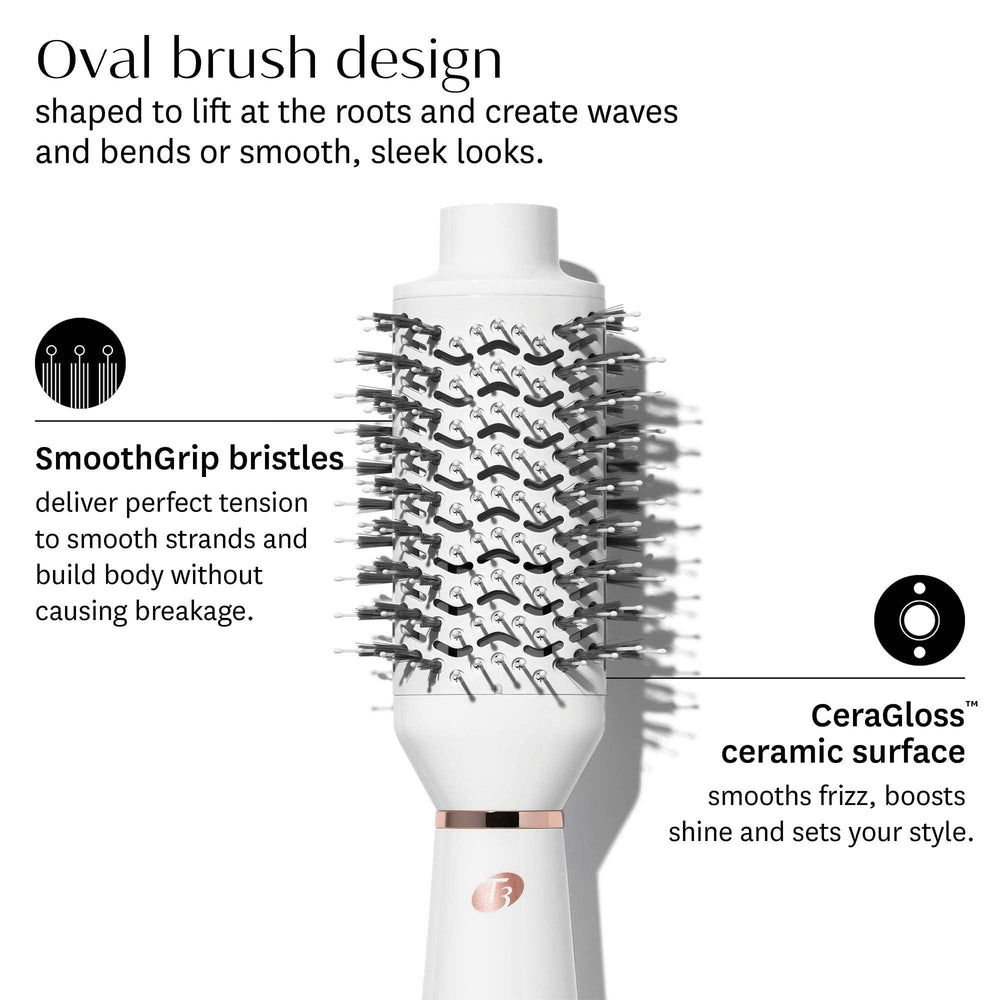 T3 AireBrush smooth grip bristle placement supports comfortable daily use.