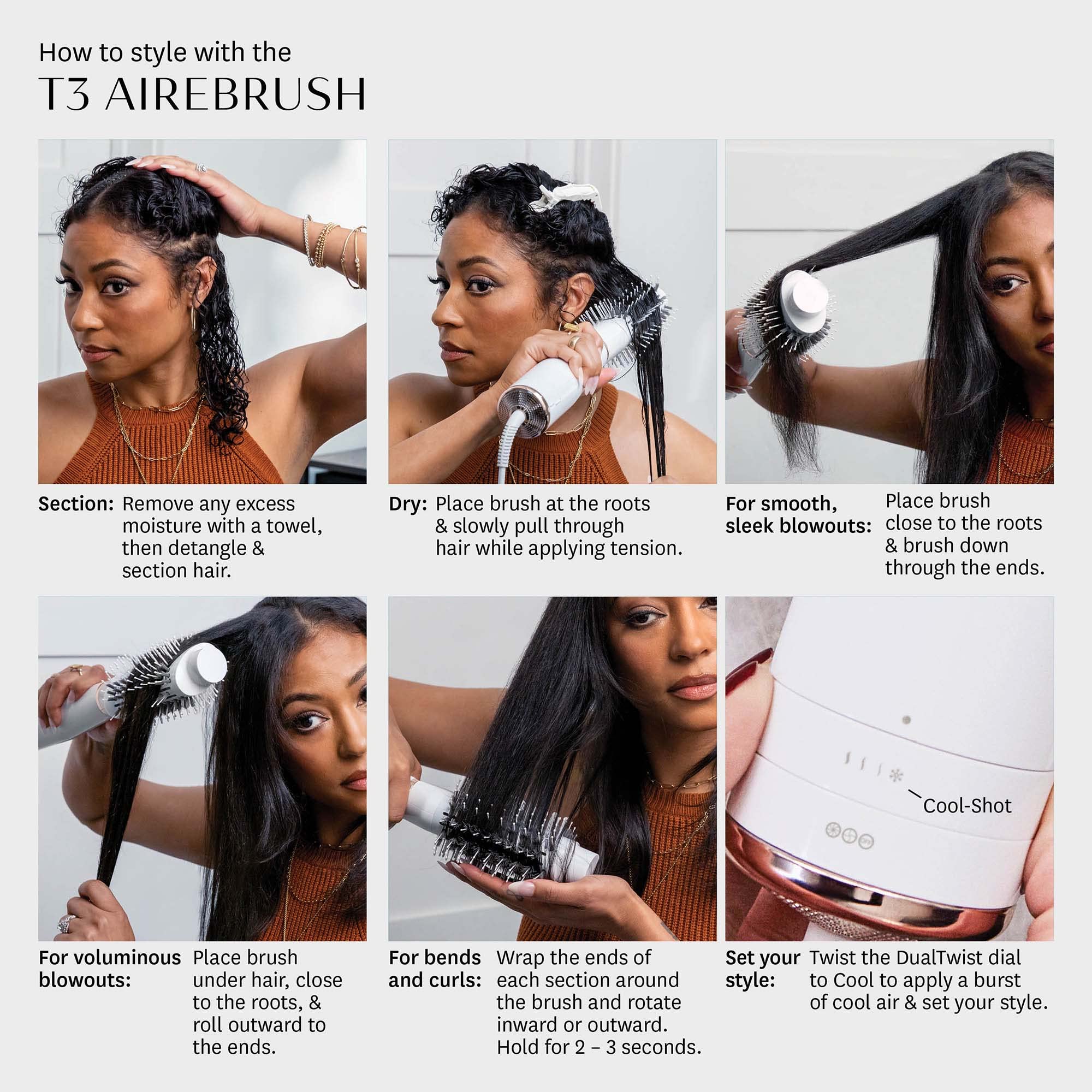 T3 AireBrush white rose gold finish adds premium appeal.