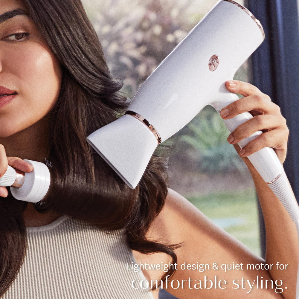 T3 AireLuxe 2.5-inch round brush builds volume and shine.