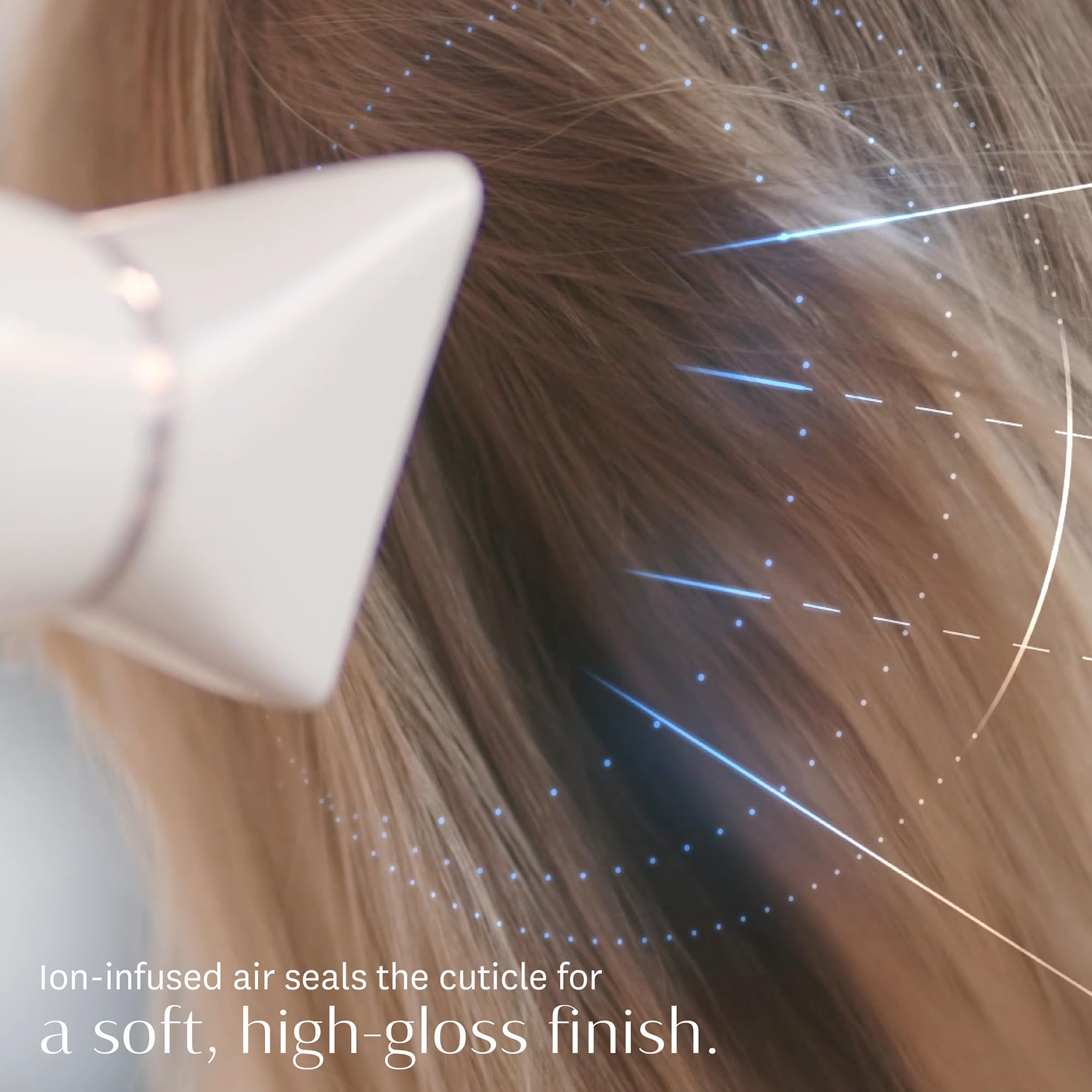 T3 AireLuxe cool shot provides a final seal for glossy, long-lasting style.