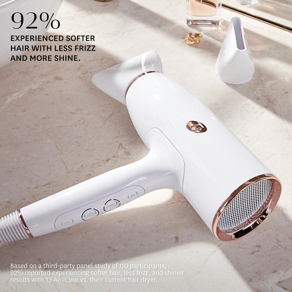 T3 AireLuxe detangle brush glides through knots with minimal tug.