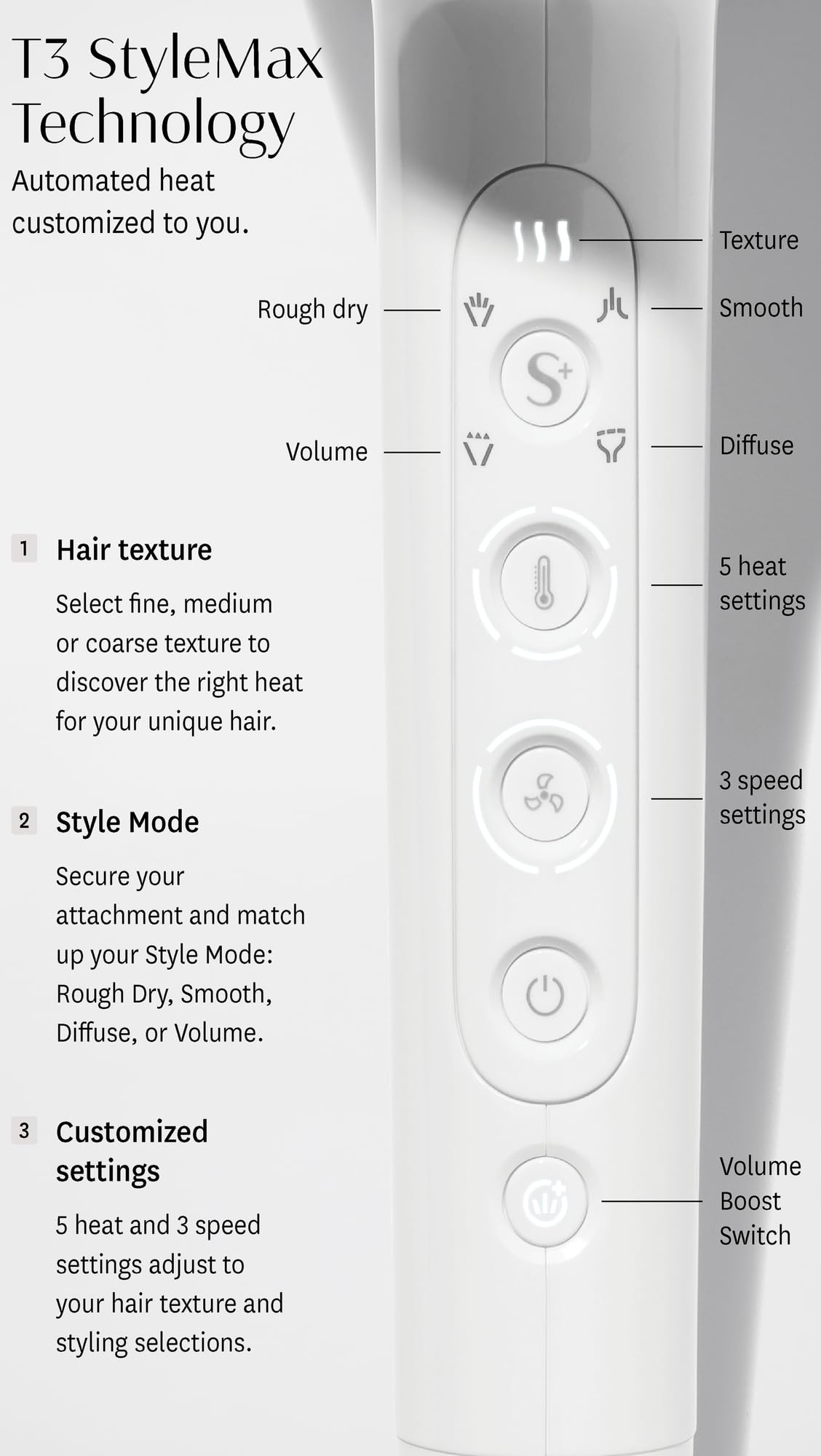 T3 StyleMax smoothing comb for frizz control and shine.
